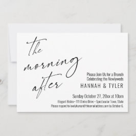 Modernes Skript am Morgen nach der Hochzeit Brunch Einladung