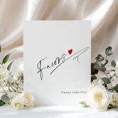 Modernes Skript begünstigt rotes Brautparty Poster