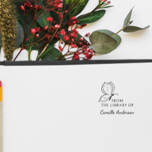 Modernes Skript Benutzerdefinierte Bibliothek Buch Permastempel