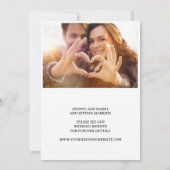 Modernes Skript-benutzerdefiniertes Foto Speichern Einladung (Rückseite)