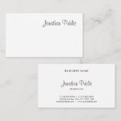 Modernes Skript Beruflich Cool Einfaches Schlichte Visitenkarte (Vorne/Hinten)