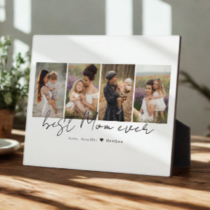 Modernes Skript Beste Mama alle 4 Fotos, Muttertag Fotoplatte