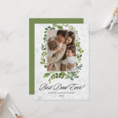 Modernes Skript Bester Vater je Leaf Vatertag Karte (Vorderseite/Rückseite Beispiel)