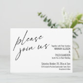 Modernes Skript Bitte schließen Sie sich uns an. Einladung (Stehend Vorderseite)