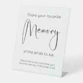 Modernes Skript-Brautparty für Speicher freigeben Sockelschild (Vorderseite)