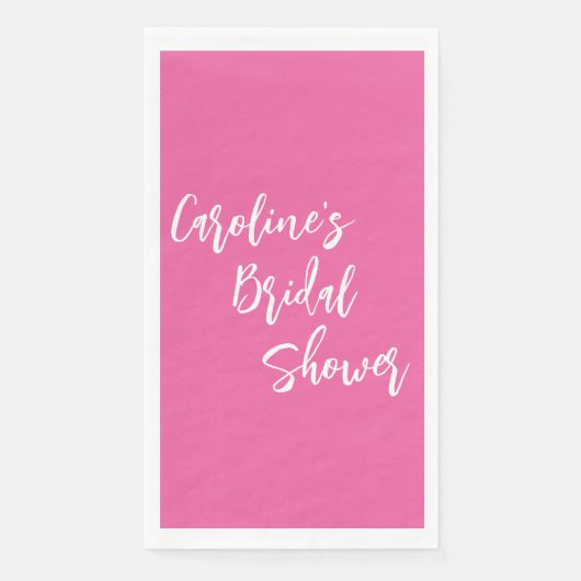 Modernes Skript-Brautparty mit benutzerdefiniertem Serviette (Vorderseite)