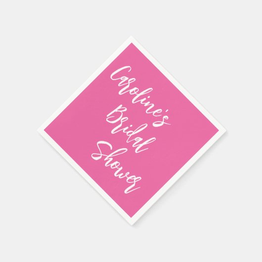 Modernes Skript-Brautparty mit benutzerdefiniertem Serviette (Ecke)