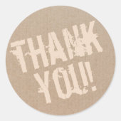 Modernes Skript dank einfaches Pappe Runder Aufkleber (Vorderseite)