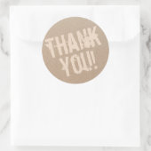 Modernes Skript dank einfaches Pappe Runder Aufkleber (Tasche)