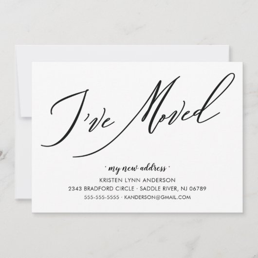 Modernes Skript, das ich bewegte Ankündigung (Vorderseite)