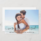 Modernes Skript, das Save the Date heiraten soll (Vorne/Hinten)