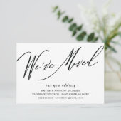 Modernes Skript, das wir modernisiert haben RSVP Karte (Stehend Vorderseite)