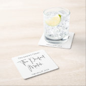 Modernes Skript Der perfekte Polterabend Rechteckiger Pappuntersetzer (Vor Ort)