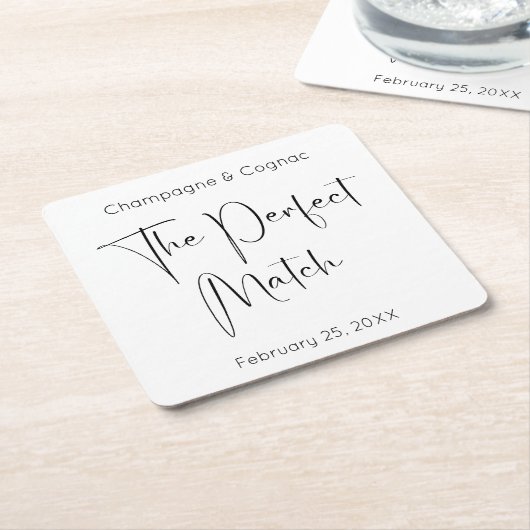 Modernes Skript Der perfekte Polterabend Rechteckiger Pappuntersetzer (angewinkelt)