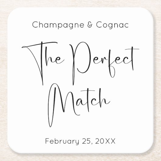 Modernes Skript Der perfekte Polterabend Rechteckiger Pappuntersetzer (Vorderseite)