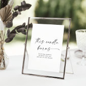 Modernes Skript Dieses Candle Burns Wedding Memori Poster