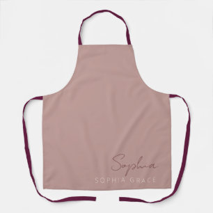 Modernes Skript Dusty Pink Handgeschrieben Mädchen Schürze