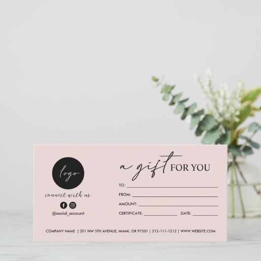 Modernes Skript - EIN GESCHENK FÜR SIE LOGO SOCIAL (Stehend Vorderseite)