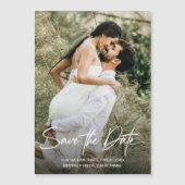 Modernes Skript Einfache Hochzeit Speichern Sie da Magnetkarte (Vorderseite)