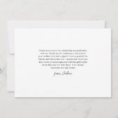 Modernes Skript Einfaches Abschluss Dankeskarte (Rückseite)
