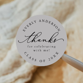 Modernes Skript Einfaches Abschluss Runder Aufkleber