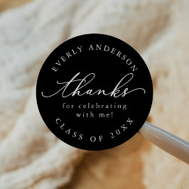 Modernes Skript Einfaches Abschluss Runder Aufkleber