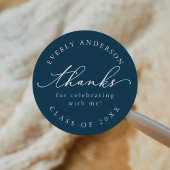 Modernes Skript Einfaches Abschluss Runder Aufkleber