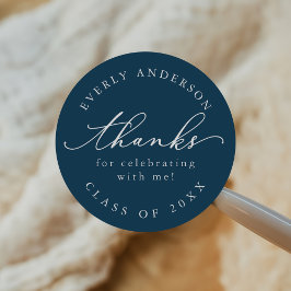 Modernes Skript Einfaches Abschluss Runder Aufkleber