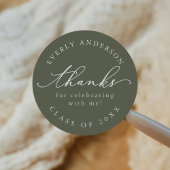 Modernes Skript Einfaches Abschluss Runder Aufkleber