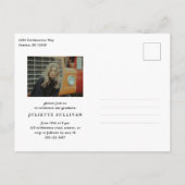 Modernes Skript Einfaches Foto Abschluss Einladungspostkarte (Rückseite)