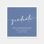 Modernes Skript Einfaches Foto Abschluss Serviette (Vorderseite)