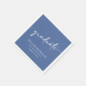 Modernes Skript Einfaches Foto Abschluss Serviette (Ecke)