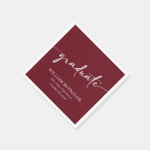 Modernes Skript Einfaches Foto Abschluss Serviette (Ecke)