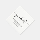 Modernes Skript Einfaches Foto Abschluss Serviette (Ecke)