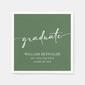 Modernes Skript Einfaches Foto Abschluss Serviette (Vorderseite)