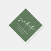 Modernes Skript Einfaches Foto Abschluss Serviette (Ecke)