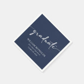 Modernes Skript Einfaches Foto Abschluss Serviette (Ecke)