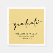 Modernes Skript Einfaches Foto Abschluss Serviette (Vorderseite)