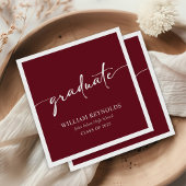 Modernes Skript Einfaches Foto Abschluss Serviette