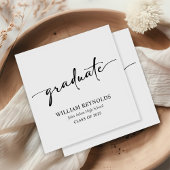 Modernes Skript Einfaches Foto Abschluss Serviette