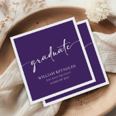 Modernes Skript Einfaches Foto Abschluss Serviette