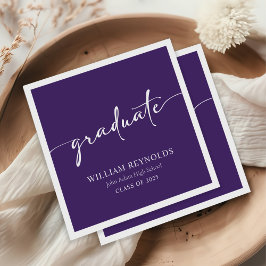 Modernes Skript Einfaches Foto Abschluss Serviette