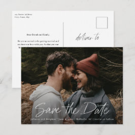 Modernes Skript Einfaches Foto Hochfahren speicher Postkarte