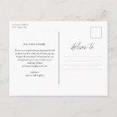 Modernes Skript Einfaches Foto Hochfahren speicher Postkarte (Rückseite)