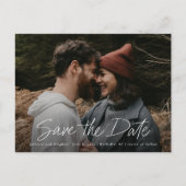 Modernes Skript Einfaches Foto Hochfahren speicher Postkarte (Vorderseite)