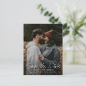 Modernes Skript Einfaches Foto Hochfahren speicher Postkarte (Stehend Vorderseite)