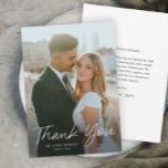 Modernes Skript Einfaches Foto Hochzeit Dankeskarte<br><div class="desc">Modernes Script Einfaches Foto Hochzeit Dankeschön Karte. Klicken Sie auf die Schaltfläche Bearbeiten,  um dieses Design an Ihre Bedürfnisse anzupassen.</div>