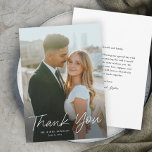 Modernes Skript Einfaches Foto Hochzeit Vielen Dan Einladung<br><div class="desc">Modernes Script Einfaches Foto Hochzeit Dankeschön Karte. Klicken Sie auf die Schaltfläche Bearbeiten,  um dieses Design an Ihre Bedürfnisse anzupassen.</div>