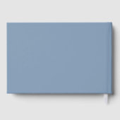 Modernes Skript Elegant Dusty Blue Wedding Gästebuch (Rückseite)