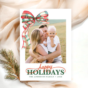 Modernes Skript Elegante Happy Holidays Card Feiertagskarte